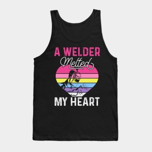 A Welder Melted My Heart T Shirt For Women Men Tank Top